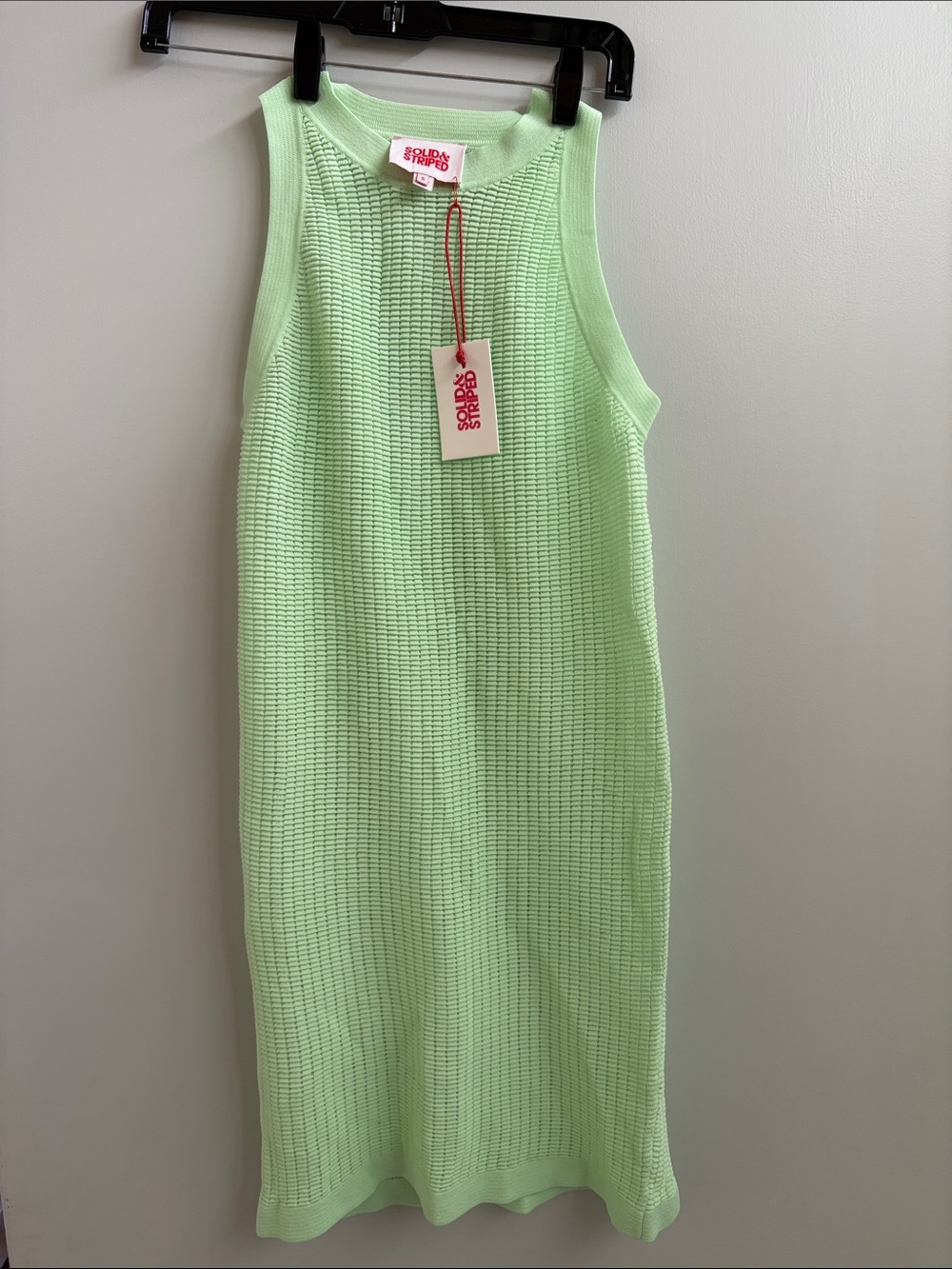 SOLID & STRIPED Mint Green Knit Tank Dress for Kids